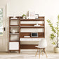 Bixby 2-Piece Wood Office Desk and Bookshelf