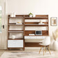 Bixby 2-Piece Wood Office Desk and Bookshelf
