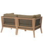 Clearwater Outdoor Patio Teak Wood Loveseat