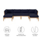 Clearwater Outdoor Patio Teak Wood 6-Piece Sectional Sofa