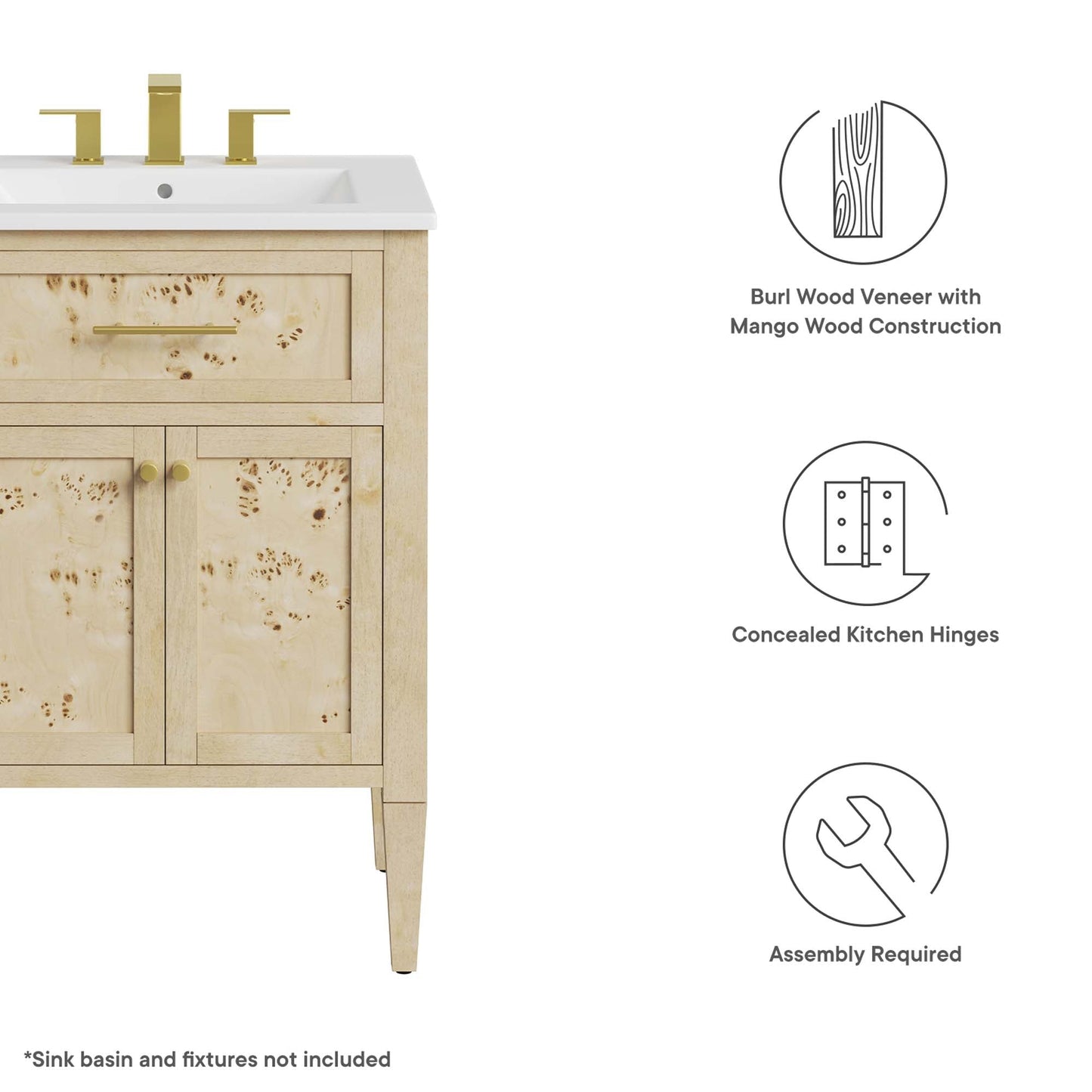 Elysian Bathroom Cabinet Basin Not Included