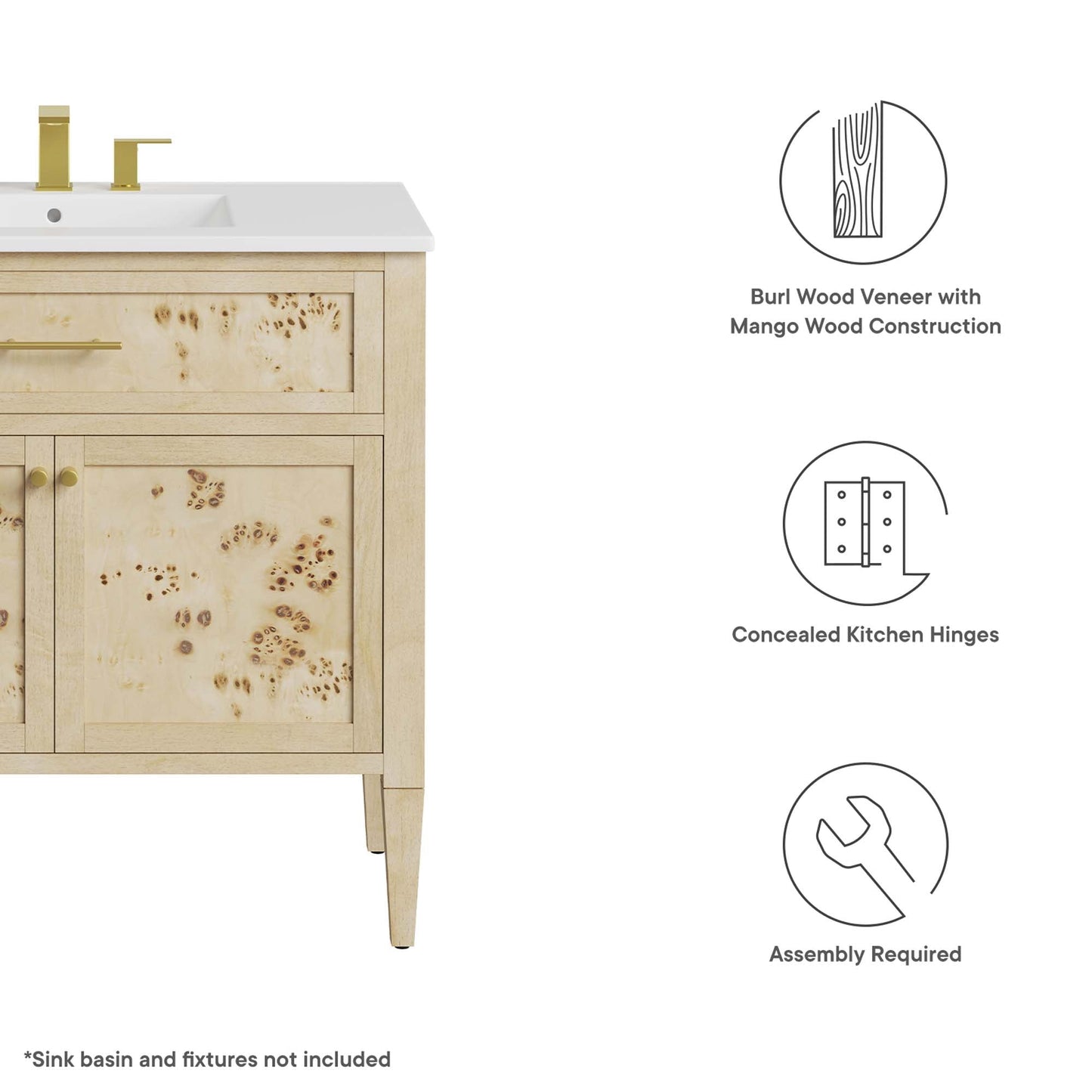 Elysian Bathroom Cabinet Basin Not Included