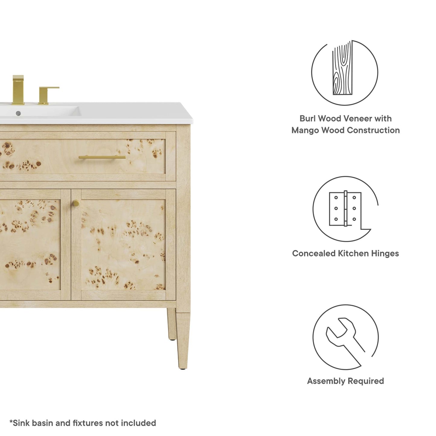 Elysian Bathroom Cabinet Basin Not Included