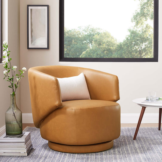 Celestia Vegan Leather Swivel Chair