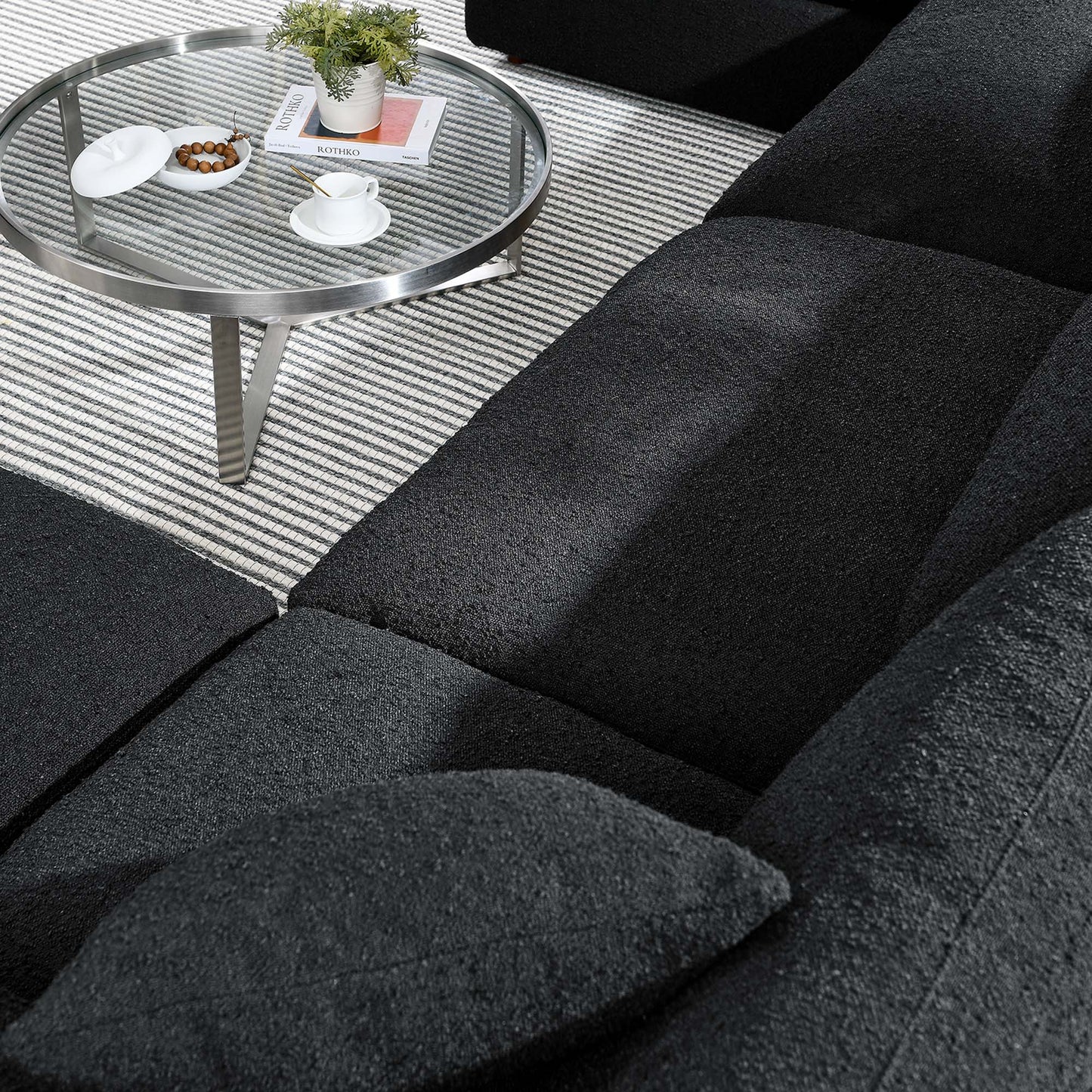 Commix Down Filled Overstuffed Boucle 6-Piece Sectional Sofa