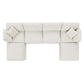 Commix Down Filled Overstuffed Boucle 6-Piece Sectional Sofa