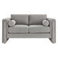 Visible Boucle Fabric Loveseat