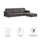 Loft  Tufted Vegan Leather Sofa and Ottoman Set
