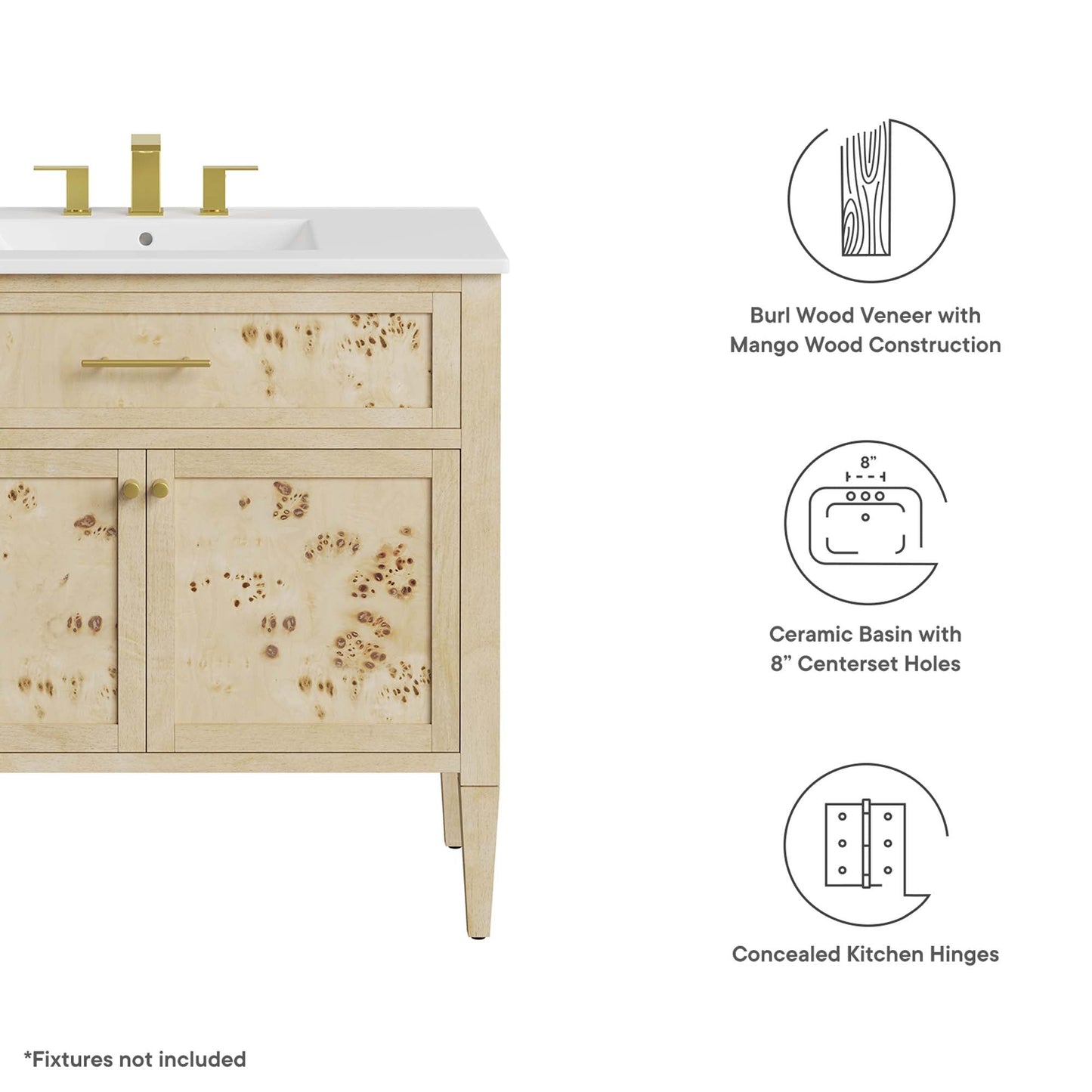 Elysian Bathroom Vanity Basin Included