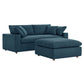 Commix Down Filled Overstuffed Sectional Sofa and Ottoman Set