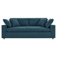Commix Down Filled Overstuffed Sectional Sofa and Ottoman Set