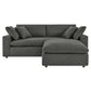 Commix Down Filled Overstuffed Sectional Sofa and Ottoman Set