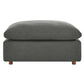 Commix Down Filled Overstuffed Sectional Sofa and Ottoman Set