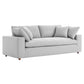 Commix Down Filled Overstuffed Sectional Sofa and Ottoman Set