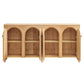 Appia Wood Grain 4-Door Sideboard Storage Cabinet