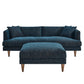 Zoya Down Filled Overstuffed Sofa and Ottoman Set