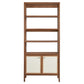 Capri 4-Shelf Wood Grain Bookcase