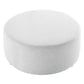 Callum Large 38" Round Woven Heathered Fabric Upholstered Ottoman