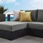 Tahoe 2-Piece Outdoor Patio Powder-Coated Aluminum Left-Facing Chaise Sectional Sofa Set