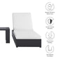 Tahoe 3-Piece Outdoor Patio Powder-Coated Aluminum Chaise Lounge Set