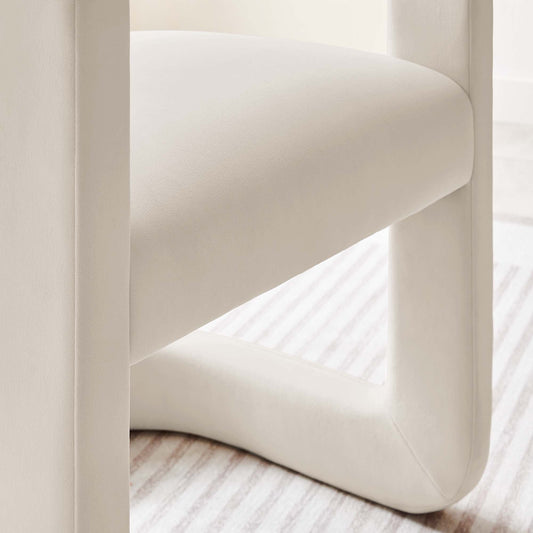 Winslow  Barrel Performance Velvet Dining Chair