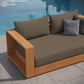 Tahoe Acacia Wood Outdoor Patio Acacia Wood Loveseat