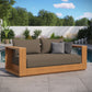 Tahoe Acacia Wood Outdoor Patio Acacia Wood Loveseat