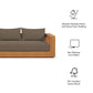 Tahoe Outdoor Patio Acacia Wood Sofa