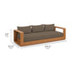 Tahoe Outdoor Patio Acacia Wood Sofa