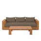 Tahoe 2-Piece Outdoor Patio Acacia Wood Sofa and Coffee Table Set