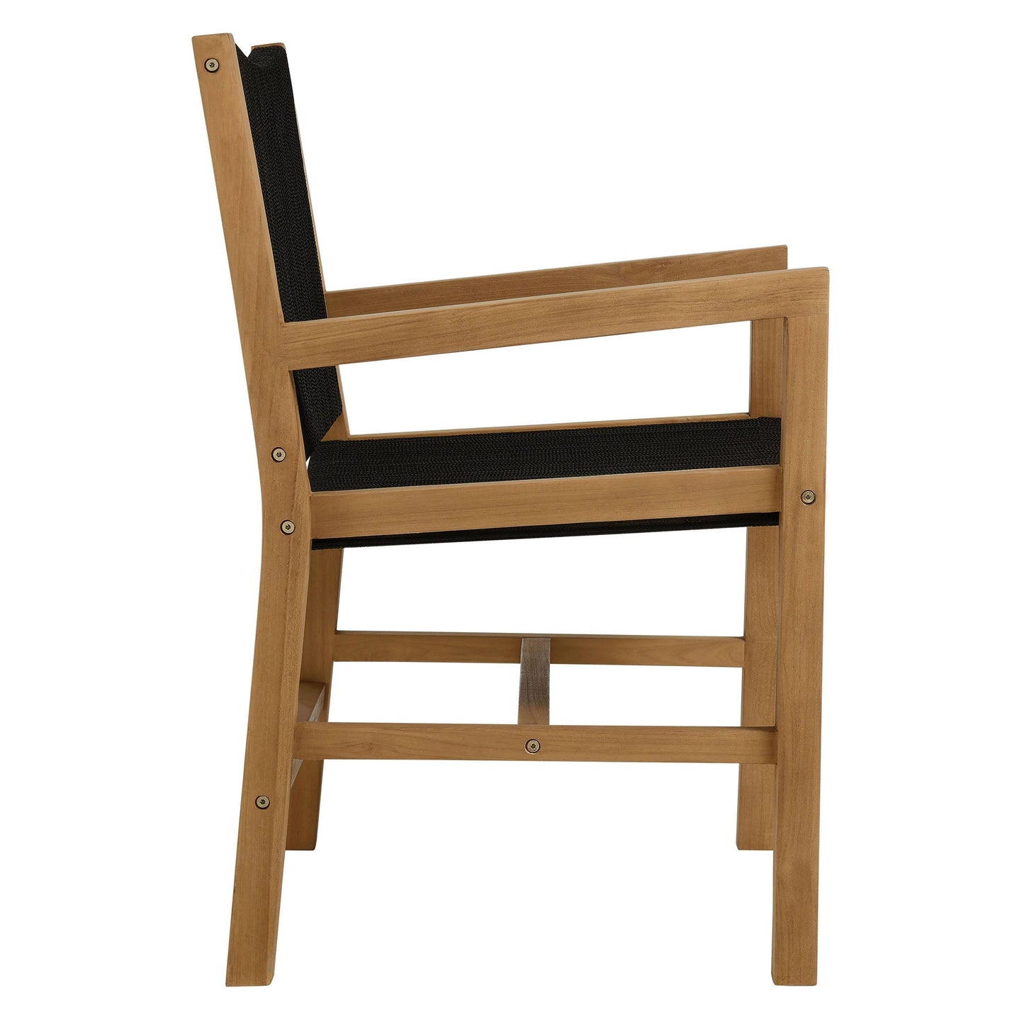 Vienna 5-Piece Outdoor Patio Teak and Rope Dining Set with Armchairs