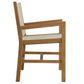 Vienna 3-Piece Outdoor Patio Teak and Rope Dining Set with Armchairs