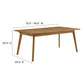 Vienna Outdoor Patio Teak Wood Extendable Dining Table