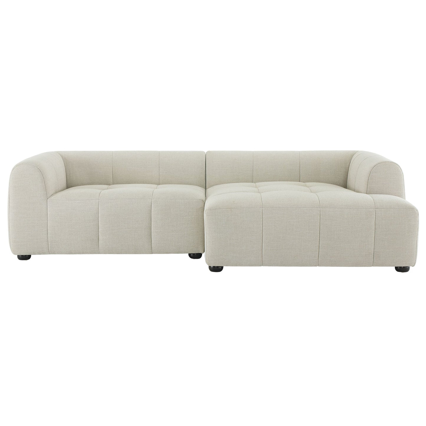 Liana  Right-Facing Upholstered Fabric Modular Sofa with Chaise