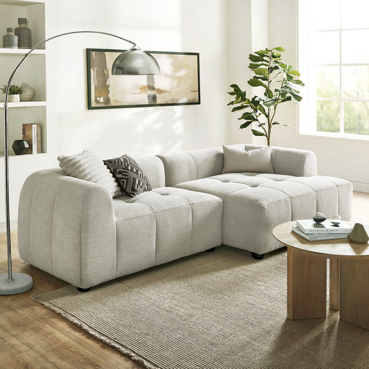 Liana  Right-Facing Upholstered Fabric Modular Sofa with Chaise