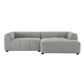 Liana  Right-Facing Upholstered Fabric Modular Sofa with Chaise