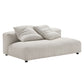 Solace  Modular Corduroy Upholstered Armless Loveseat and Ottoman Set