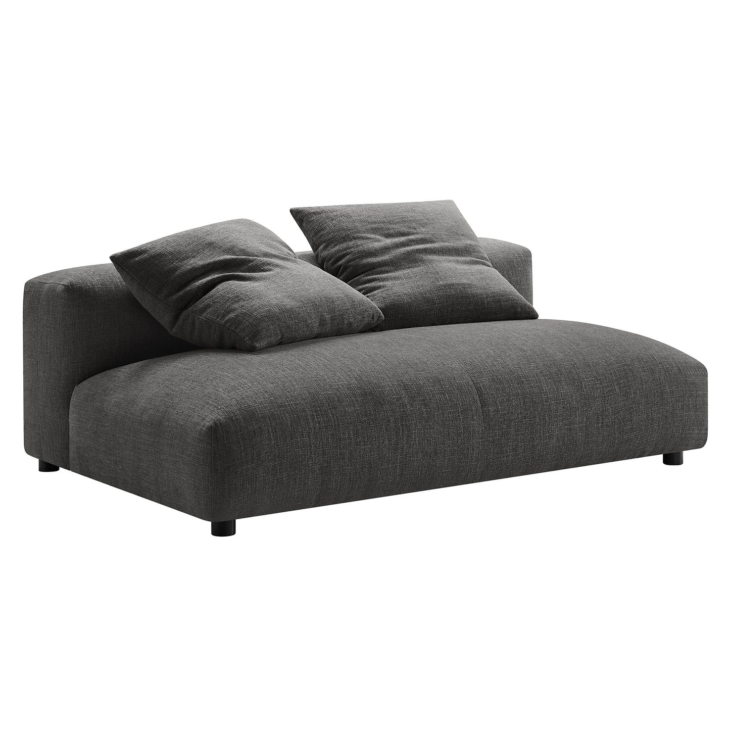 Solace 4-Piece Modular Upholstered Fabric Sectional Sofa With Ottoman