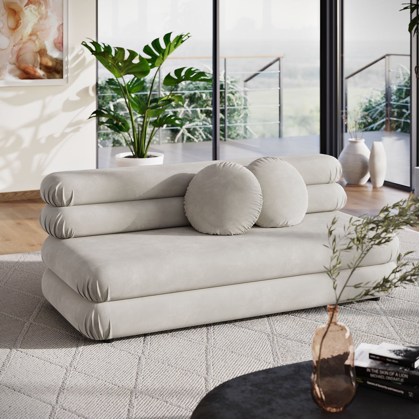 Jubilee Modular Performance Velvet Armless Loveseat