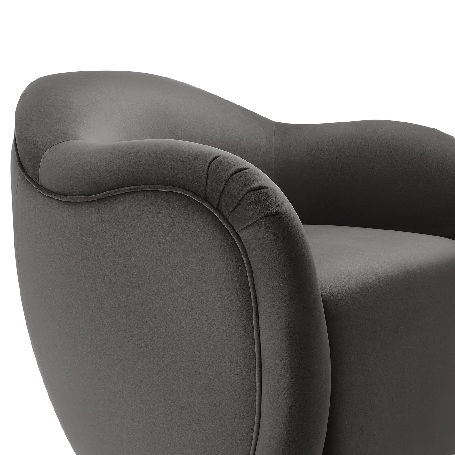 Compose Performance Velvet Swivel Armchair