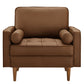 Valour Tufted Vegan Leather Accent Armchair