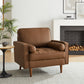 Valour Tufted Vegan Leather Accent Armchair