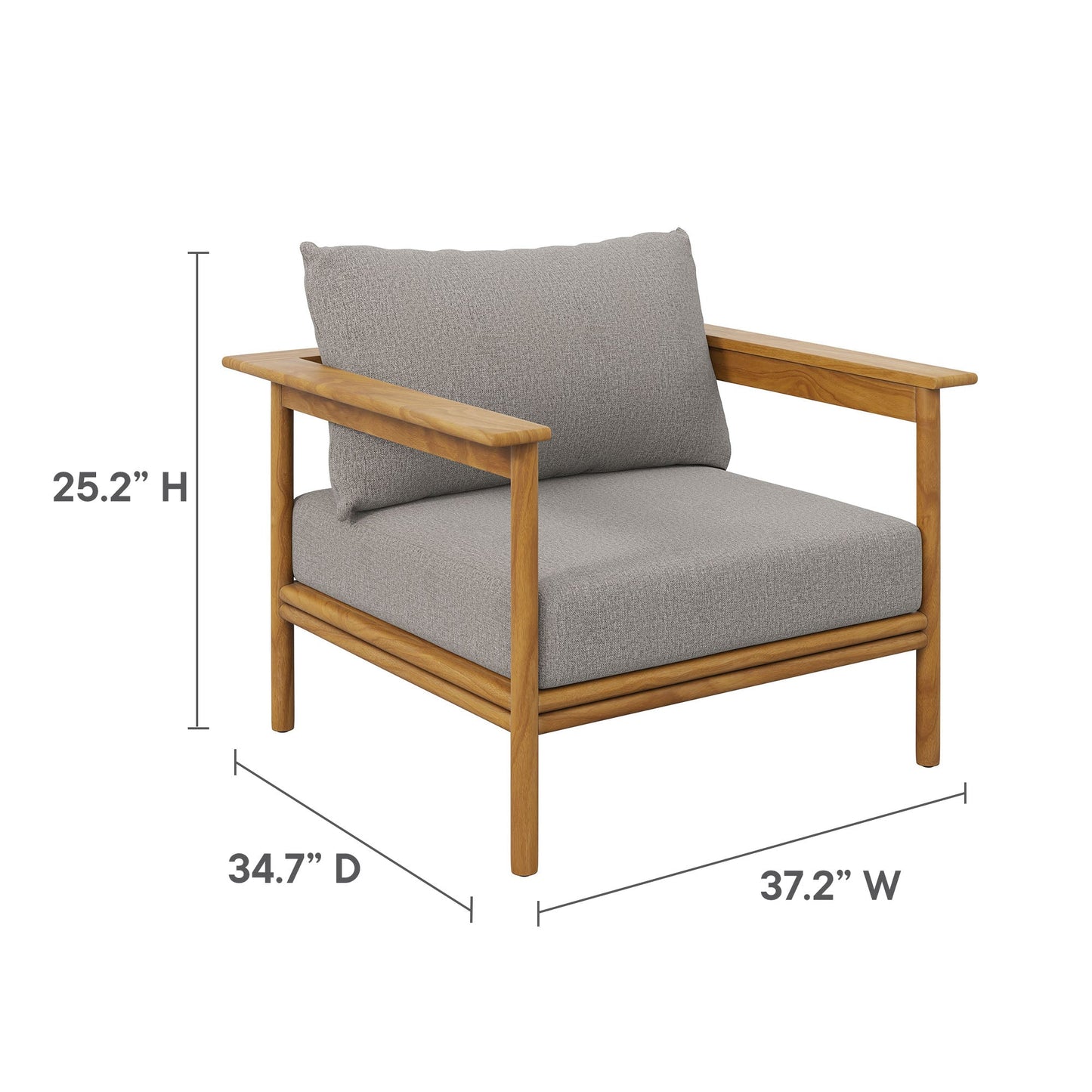 Wren 4-Piece Outdoor Patio Teak Wood Furniture Set