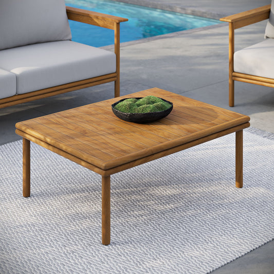 Wren Outdoor Patio Teak Wood Coffee Table
