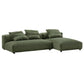 Solace 2-Piece Modular Corduroy Upholstered Sectional Sofa With Chaise