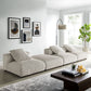 Solace 4-Piece Modular Corduroy Upholstered Sectional Sofa
