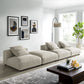 Solace 4-Piece Modular Upholstered Fabric Sectional Sofa