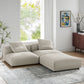 Solace 3-Piece Modular Upholstered Fabric Sectional Sofa