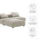 Solace 3-Piece Modular Upholstered Fabric Sectional Sofa