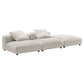 Solace 3-Piece Modular Upholstered Fabric Sectional Sofa